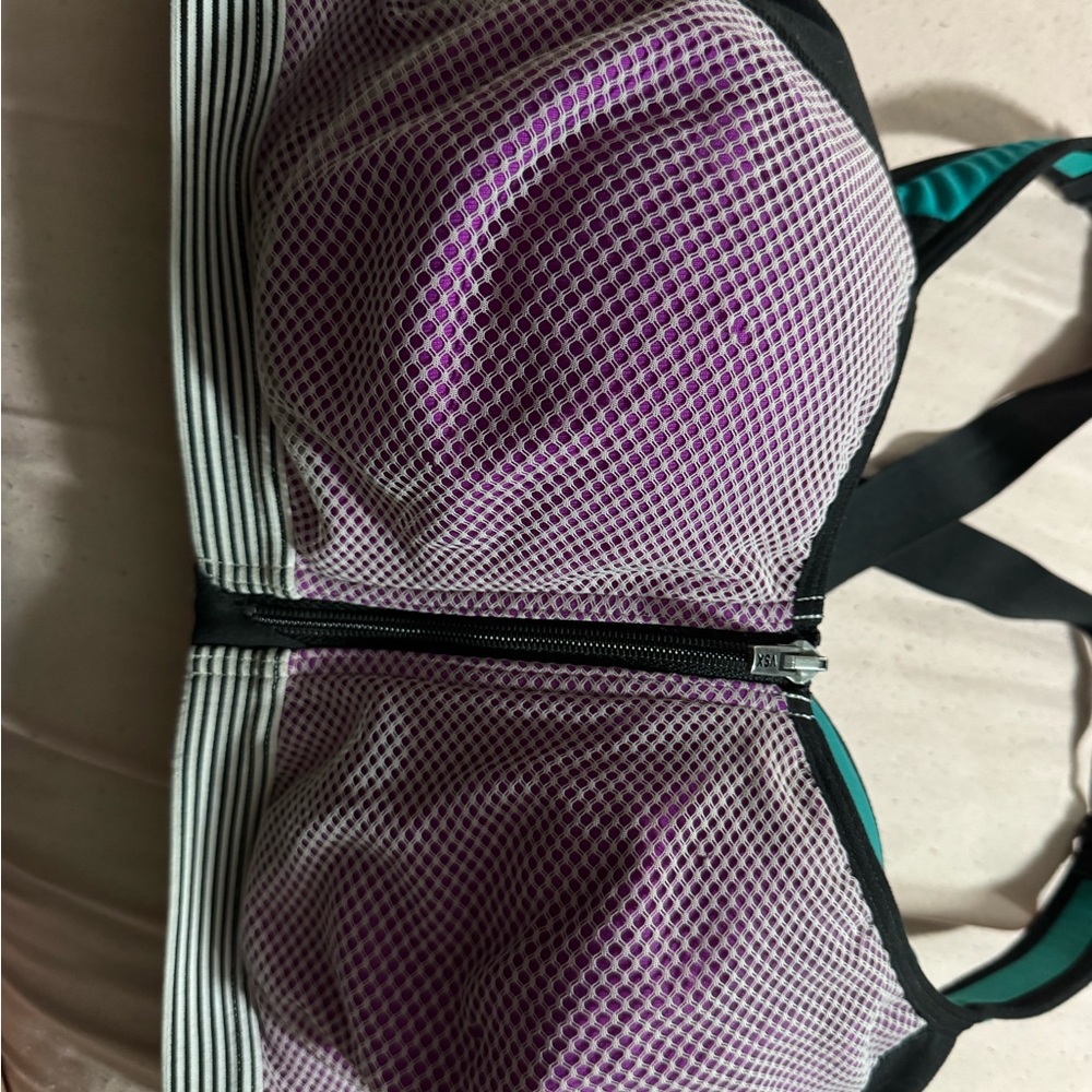 Victoria's Secret VSX Purple Mesh Bra with Black Trim